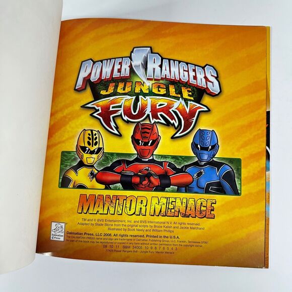 2/$6 Power Rangers Jungle Fury-Mantor Menace book adapted by Slade Stone (PB) - Picture 2 of 10